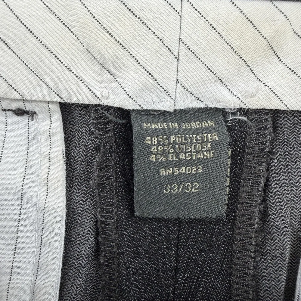 Banana Republic Dress Pants Mens 33x32 Gray Regular Fit Herringbone Stretch